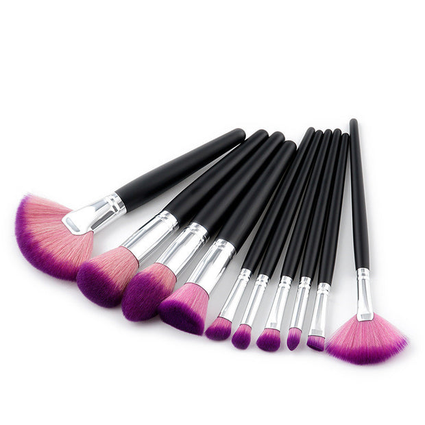 Mosecare 10-Piece Professional Makeup Brush Set – Nylon Bristles with Wooden Handles