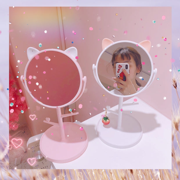 Mosecare Folding Desktop Makeup Mirror – Portable Vanity Mirror for Student Dormitory & Beauty