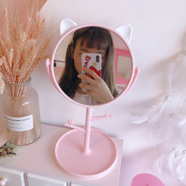 Mosecare Folding Desktop Makeup Mirror – Portable Vanity Mirror for Student Dormitory & Beauty
