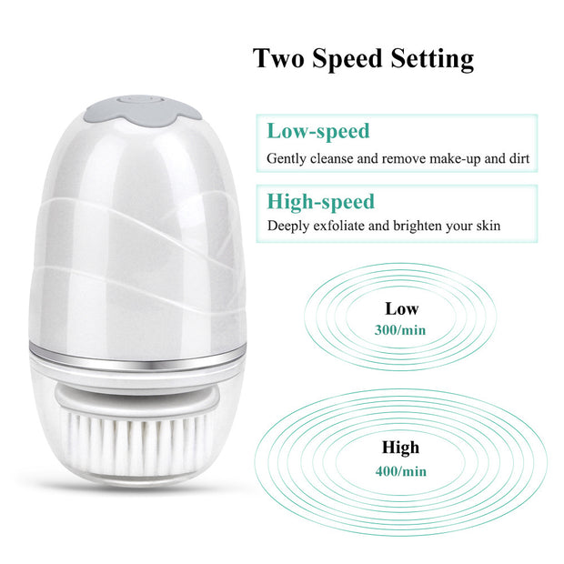 Mosecare Electric Rotary Face Cleansing Brush – Waterproof Portable Facial Cleaner