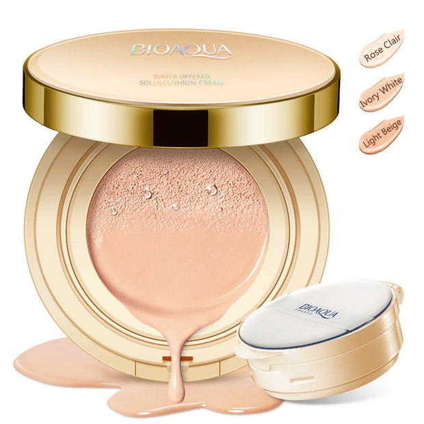 Mosecare Bioaqua Air Cushion BB Cream – 3-Color Moisturizing Foundation & Concealer for Flawless Skin