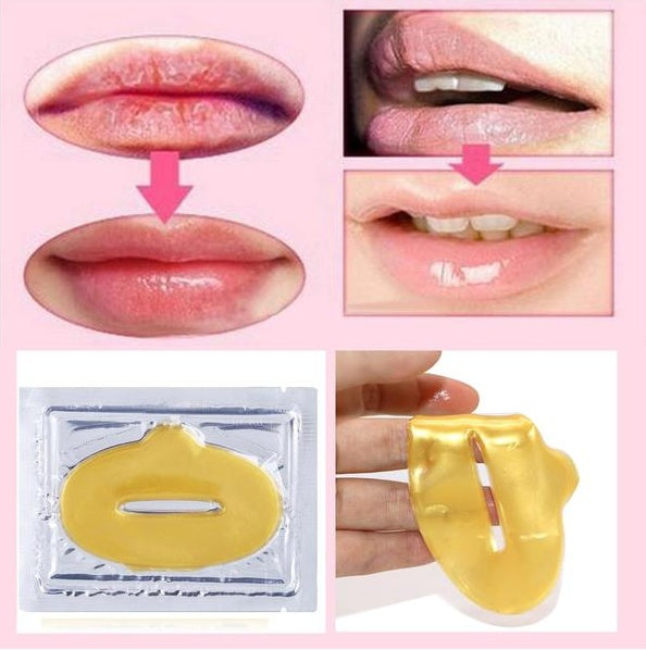 Mosecare Golden Collagen Lip Mask Set – Hydrating Anti-Aging Lip Patches (10pcs)