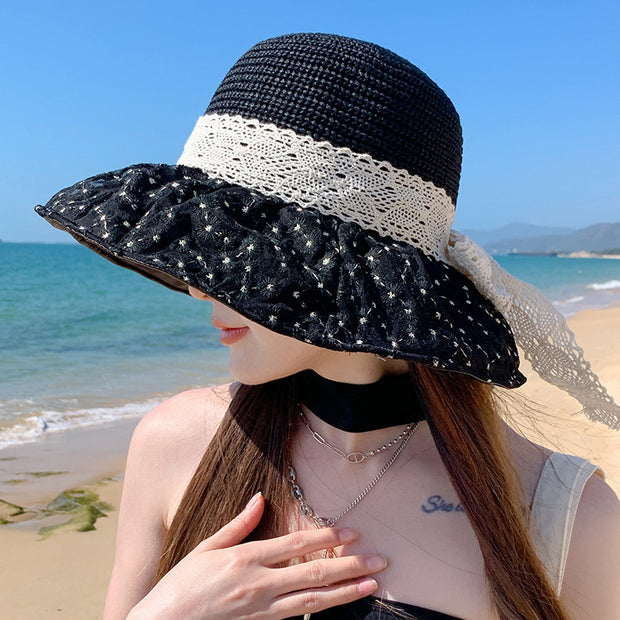 Mosecare Summer Seaside Vacation Sun Protection Foldable Sun Hat – Korean Style UV Hat