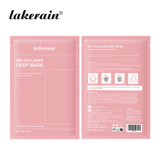 Mosecare Lakerain Collagen Facial Mask Set – Hydrating & Brightening Night Hydrogel Masks (4 pcs)