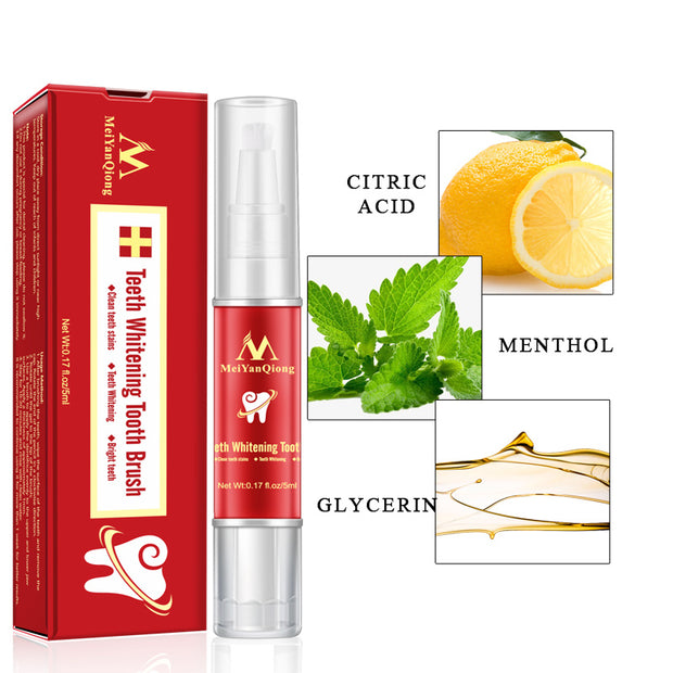 Mosecare Teeth Whitening Cleaning Serum Toothbrush – Plaque & Stain Removal Oral Hygiene Whitener (5ml)