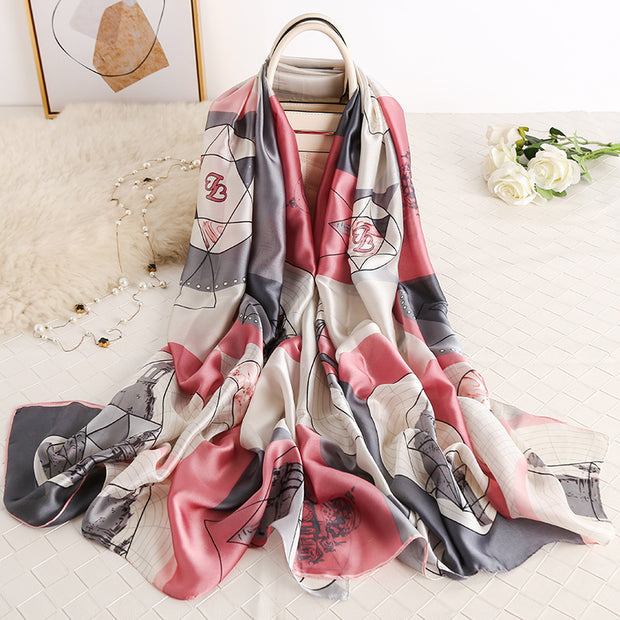 Mosecare Lightweight and Smooth Sun Protection Scarf – Simulated Silk Elegant Wrap