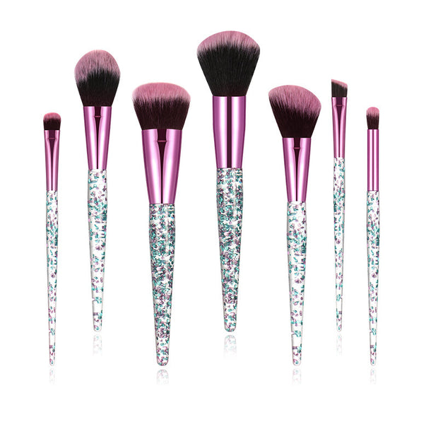 Mosecare 7-Piece Beauty Tools Makeup Brush Set – Eye, Blush & Face Brushes with Colorful Handles
