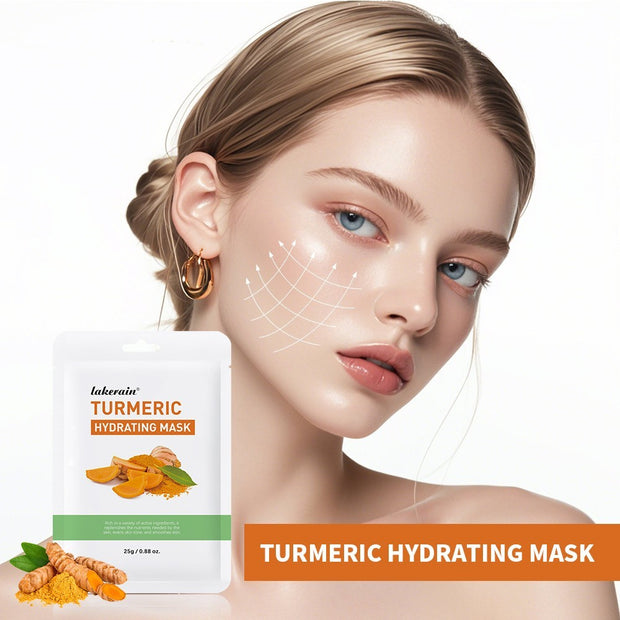 Mosecare Turmeric Hydrating Facial Mask – Moisturizing & Brightening Skincare Sheet Mask