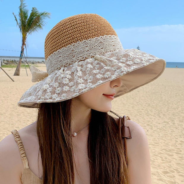 Mosecare Summer Seaside Vacation Sun Protection Foldable Sun Hat – Korean Style UV Hat