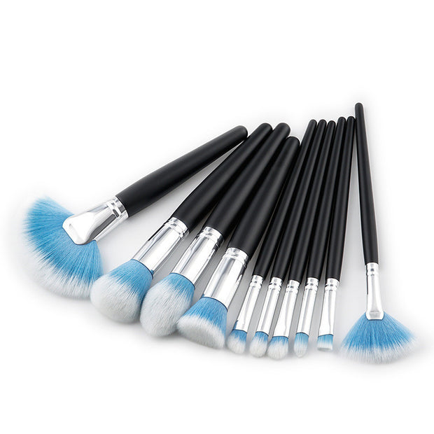 Mosecare 10-Piece Professional Makeup Brush Set – Nylon Bristles with Wooden Handles
