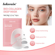 Mosecare Lakerain Collagen Facial Mask Set – Hydrating & Brightening Night Hydrogel Masks (4 pcs)