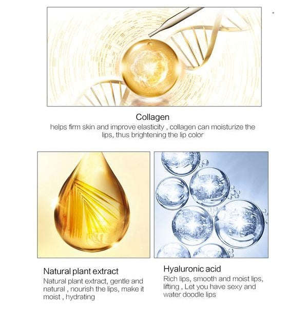 Mosecare Golden Collagen Lip Mask Set – Hydrating Anti-Aging Lip Patches (10pcs)