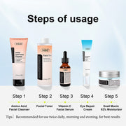 Mosecare 5-Step Skincare Routine Set – Cleanser, Toner, Serum, Eye Cream & Moisturizer