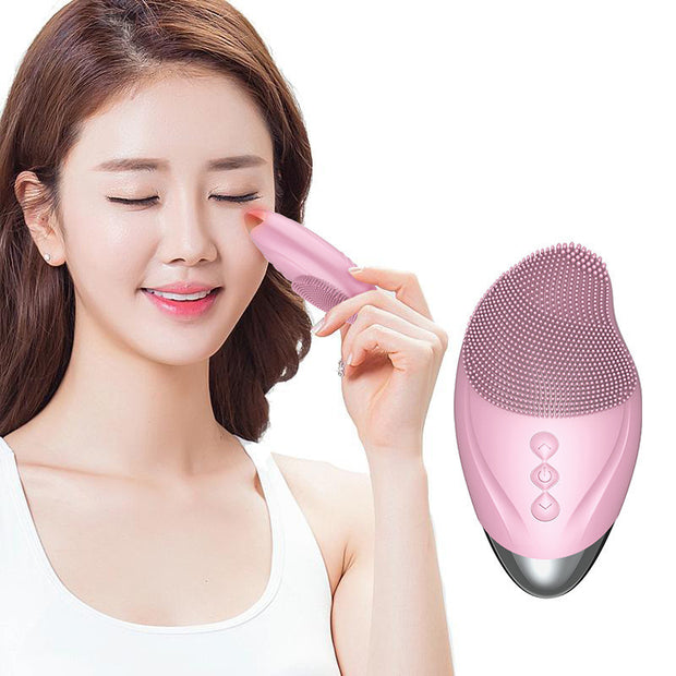 Mosecare Heated Electric Silicone Cleansing Instrument – Ultrasonic Facial Cleaner