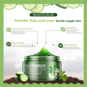 Mosecare Cucumber Whitening Body Scrub – Exfoliating Peeling Cream for Smooth & Bright Skin