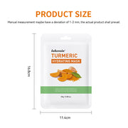 Mosecare Turmeric Hydrating Facial Mask – Moisturizing & Brightening Skincare Sheet Mask